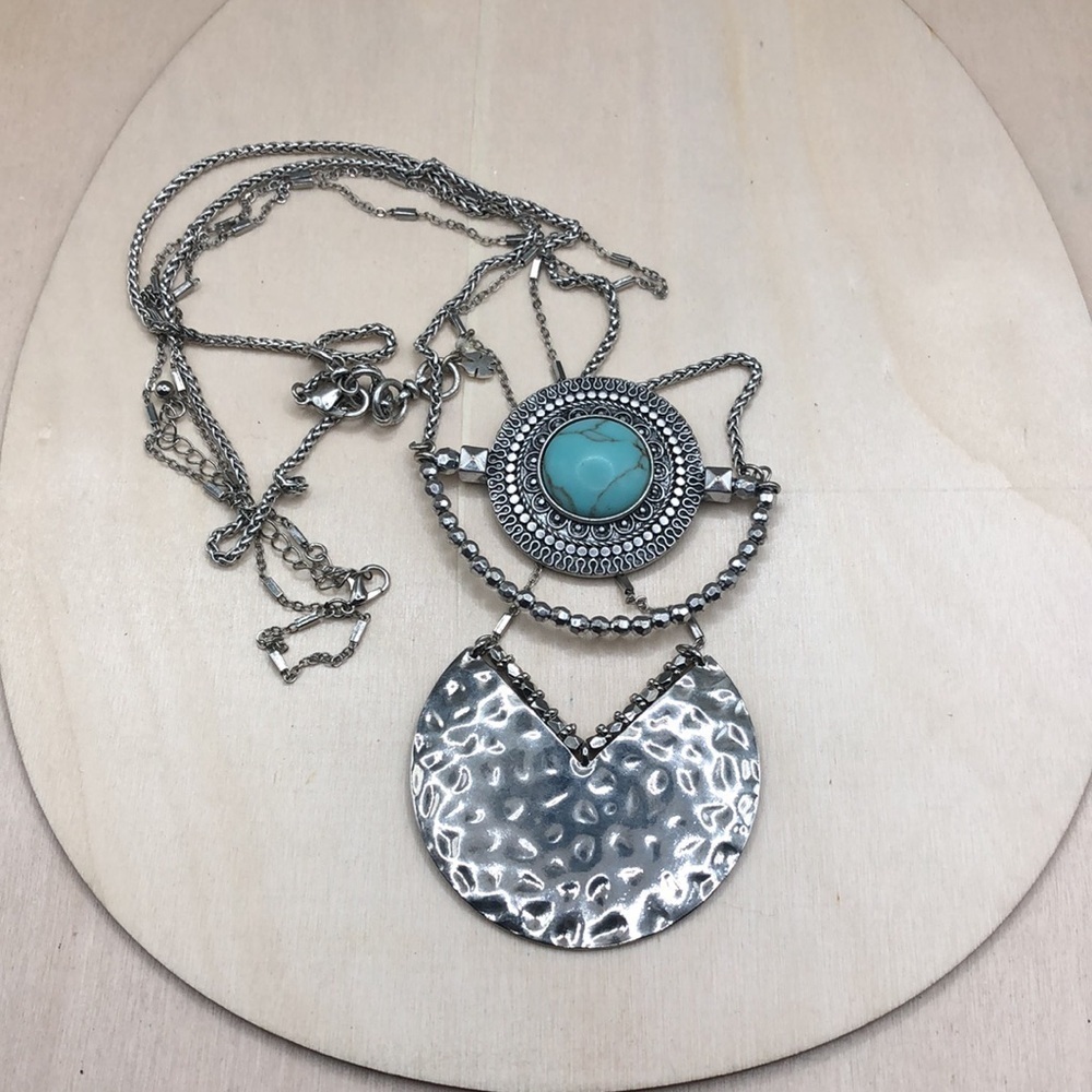 Curated bundle layered statement style 2 long necklaces, boho vibes.